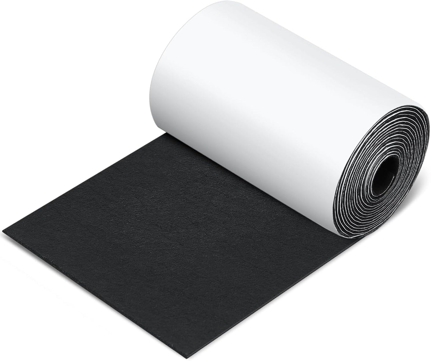 Fullhawl Large Felt Furniture Pads 8 x 60 Inch Non Slip Self Adhesive Heavy Duty Cuttable Strip Roll Felt Sheet Tape for Protecting Hardwood Floors Chair Wall, White