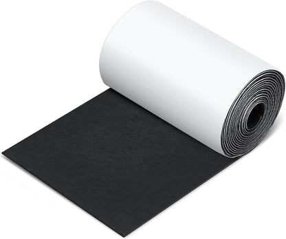 Fullhawl Large Felt Furniture Pads 8 x 60 Inch Non Slip Self Adhesive Heavy Duty Cuttable Strip Roll Felt Sheet Tape for Protecting Hardwood Floors Chair Wall, White
