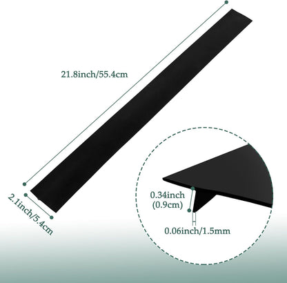 2 Pack Silicone Stove Gap Covers, 21 Inch Stove Guards Between Stove and Counter, Easy to Clean, Black