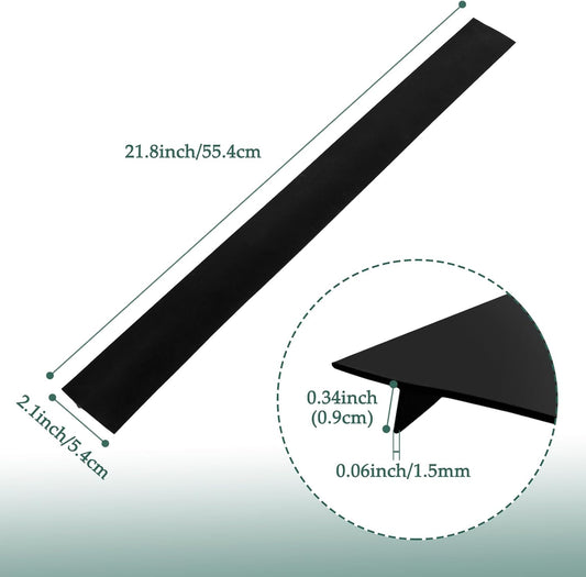 2 Pack Silicone Stove Gap Covers, 21 Inch Stove Guards Between Stove and Counter, Easy to Clean, Black