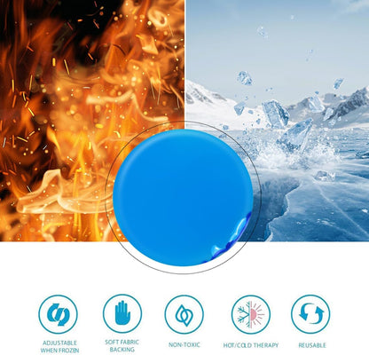 Gel Ice Pack Round Reusable Ice Packs for Injuries Hot and Cold Compress Pain Relief and Swelling Reduction 4 Pcs with 2 Covers