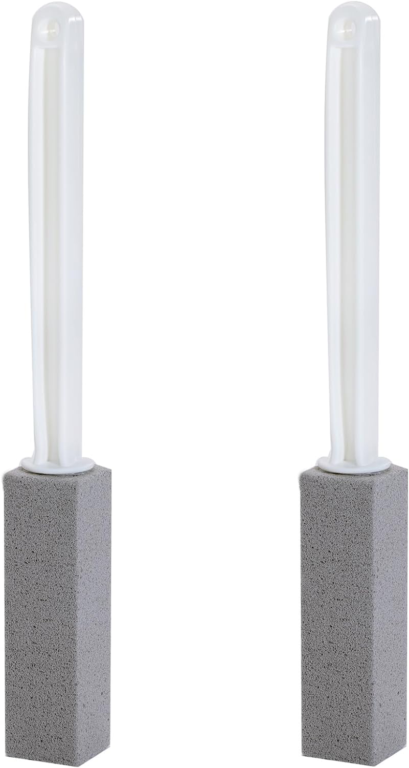 ARZQUT 2 Packs Pumice Cleaning Stone with Extra Long Handle, Pumice Stone for Toilet Bowl Cleaning for Cleaning Toilets, Bathtubs, Grills, Swimming Pools, Sinks