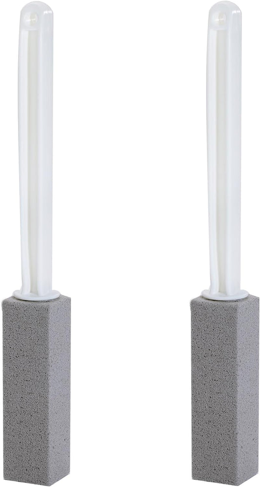 ARZQUT 2 Packs Pumice Cleaning Stone with Extra Long Handle, Pumice Stone for Toilet Bowl Cleaning for Cleaning Toilets, Bathtubs, Grills, Swimming Pools, Sinks