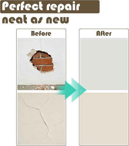 Drywall Repair Kit, 3 Pcs, 12x12in Self-Adhesive Patch with Sandpapers and Scrapers, Quick Fix for Large Holes, Cracks, Ceiling, Bathroom Wall Damage