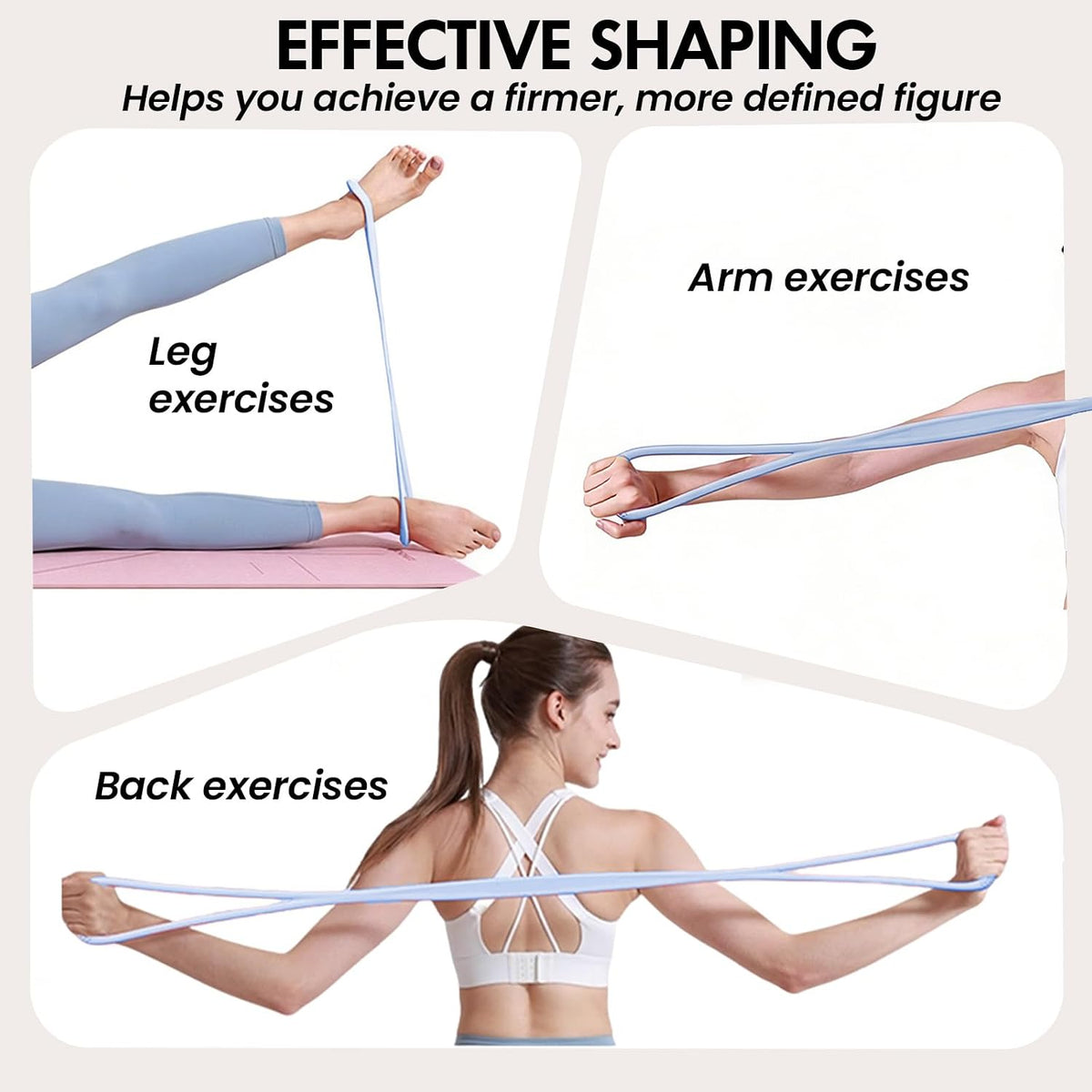 Figure 8 Resistance Band with Handles, for Home Gym,Yoga & Physical Therapy