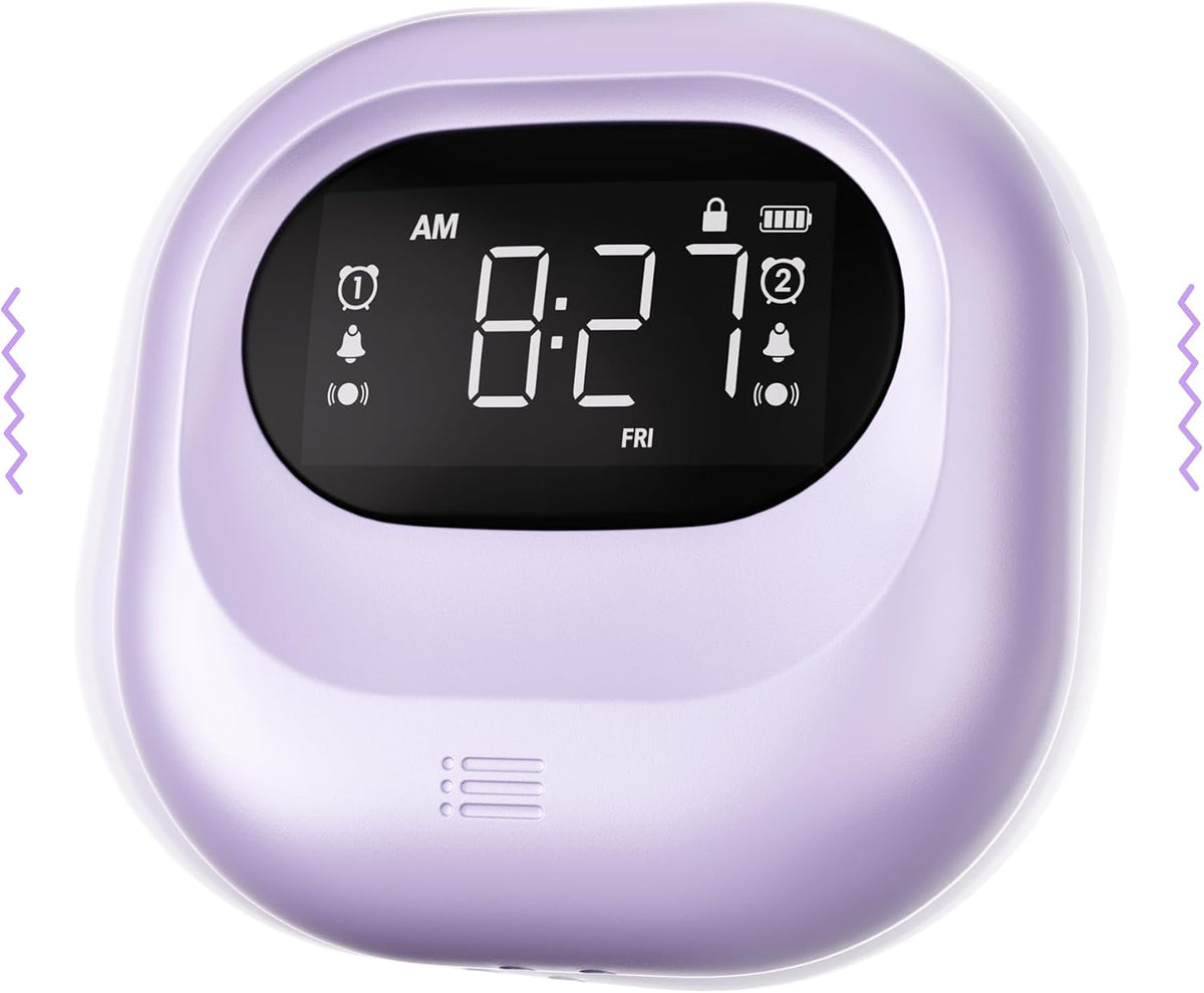 Vibrating Alarm Clock Rechargeable Battery Operated Cordless & Dual Alarms