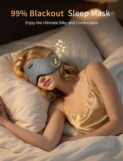 Sleep Headphones Bluetooth 6.0 Sleep Mask for Side Sleepers, 20H Playtime
