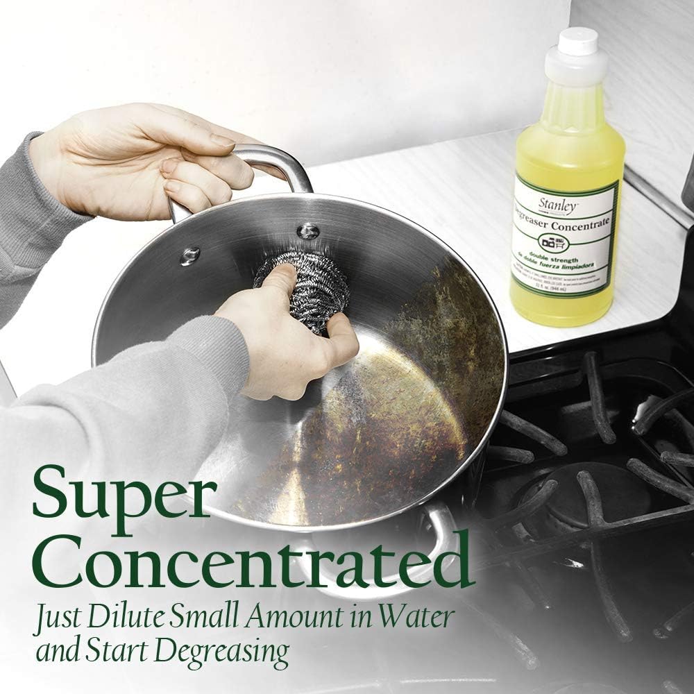 STANLEY HOME PRODUCTS Degreaser Concentrate – Makes Up to 64 Gallons – Industrial Strength Formula, Multi-Surface Cleaner for Kitchen, Cookware, Counters, Tools (Pack of 1)