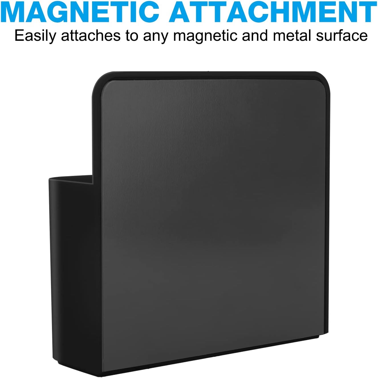 MoKo Magnetic Pen Holder, Pencil Accessories Whiteboard Organizer, White | Magnetic dry erase marker holder has two compartments and an ABS body for whiteboards, refrigerators and lockers.