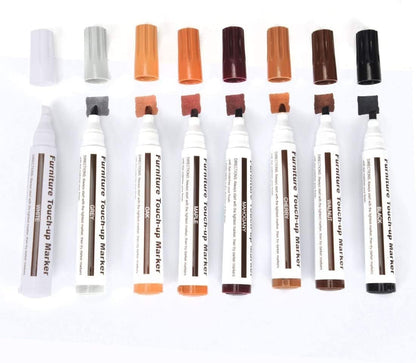 SEISSO Furniture Repair Kit - Set of 42 - Wood Repair Kit Wood Fillers, Furniture Scratch Repair Markers and Wax Sticks with Scraper, Brushes, for Scratches, Stains, Wood Floor, Laminate, Cabinet