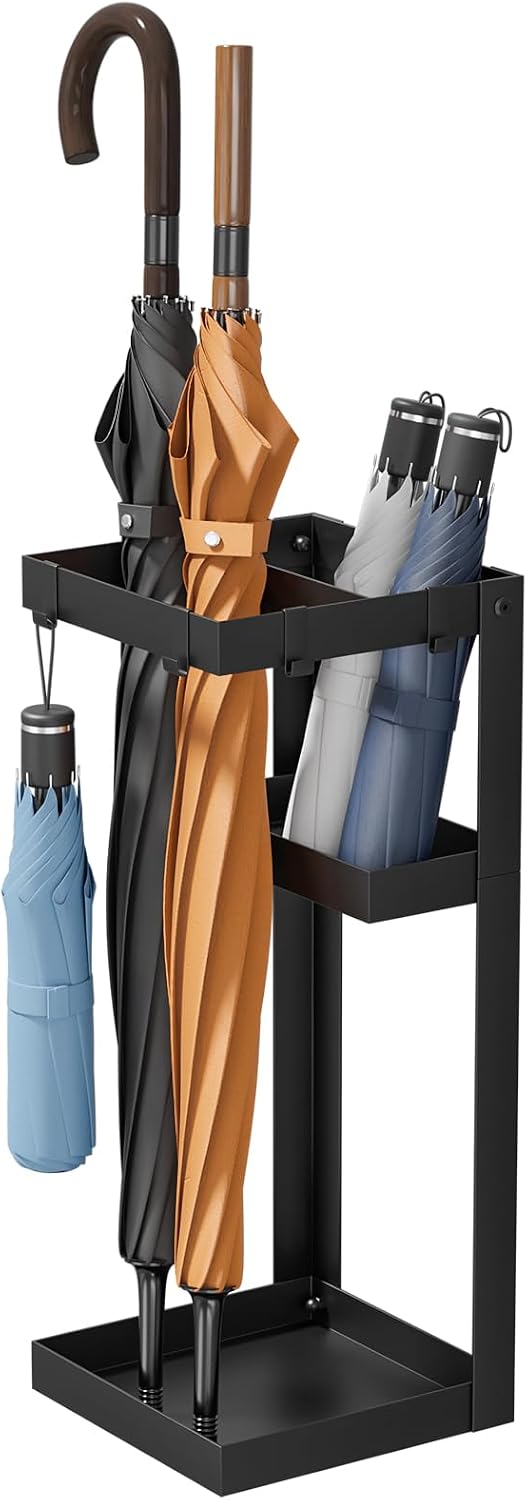 Metal Umbrella Stand for Stick & Travel Umbrellas | Free Standing