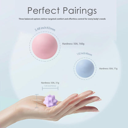 Silicone Lacrosse Balls for Yoga and Myofascial Release - Deep Tissue Massage,Trigger Point Therapy and Foot Plantar Fasciitis,Muscle Knots,Relieving Muscle Pain,Muscle Soreness Balls