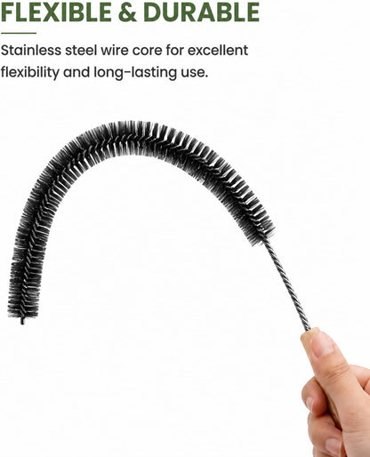 Dryer Vent Cleaner Kit, Bendable Lint Brush 2Pcs, 28 Inches | Bendable design, soft stiff bristles, removes lint and debris, ideal for narrow gaps