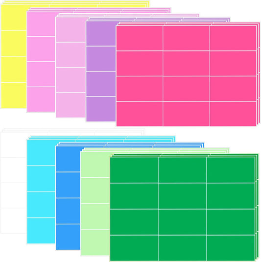 360 PCS 4 x 2 Inch Large Moving Labels Stickers for Box, Removable Waterproof Packing Labels for Storage Bins, Blank Color Coded Labels Stickers for Jars, Freezer Food, Home Moving Supplies