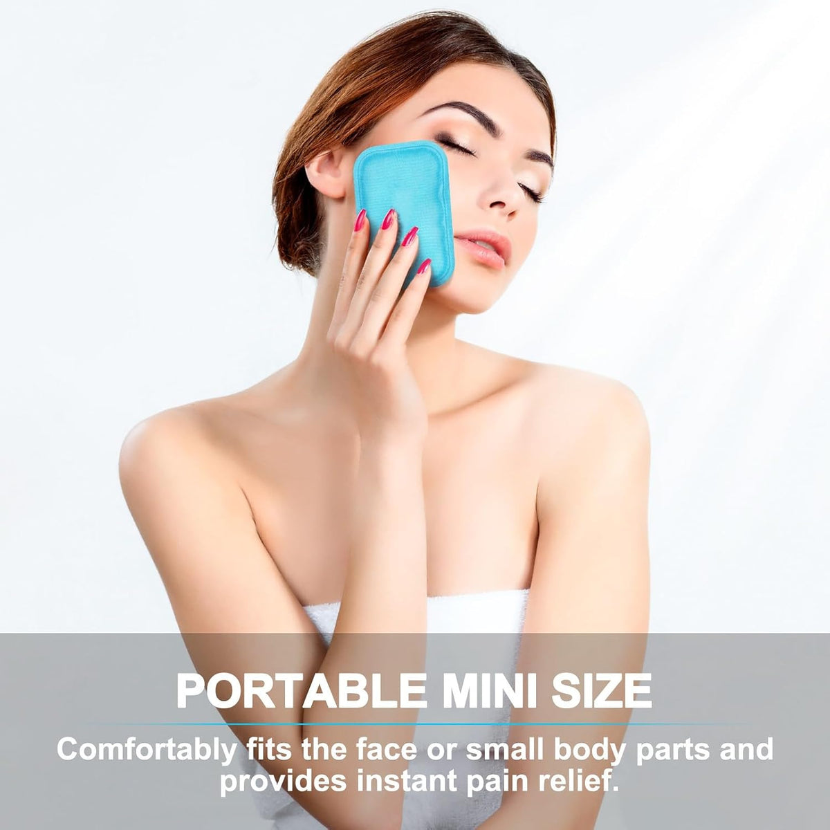 Reusable Small Ice Packs - Hot & Cold Mini Gel Cold Packs for Injuries, Sinus Relief, Tired Eyes, Headaches, First Aid, Pain Relief, Wisdom Teeth, Face - 6 Packs