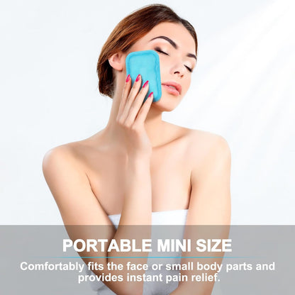Reusable Small Ice Packs - Hot & Cold Mini Gel Cold Packs for Injuries, Sinus Relief, Tired Eyes, Headaches, First Aid, Pain Relief, Wisdom Teeth, Face - 6 Packs