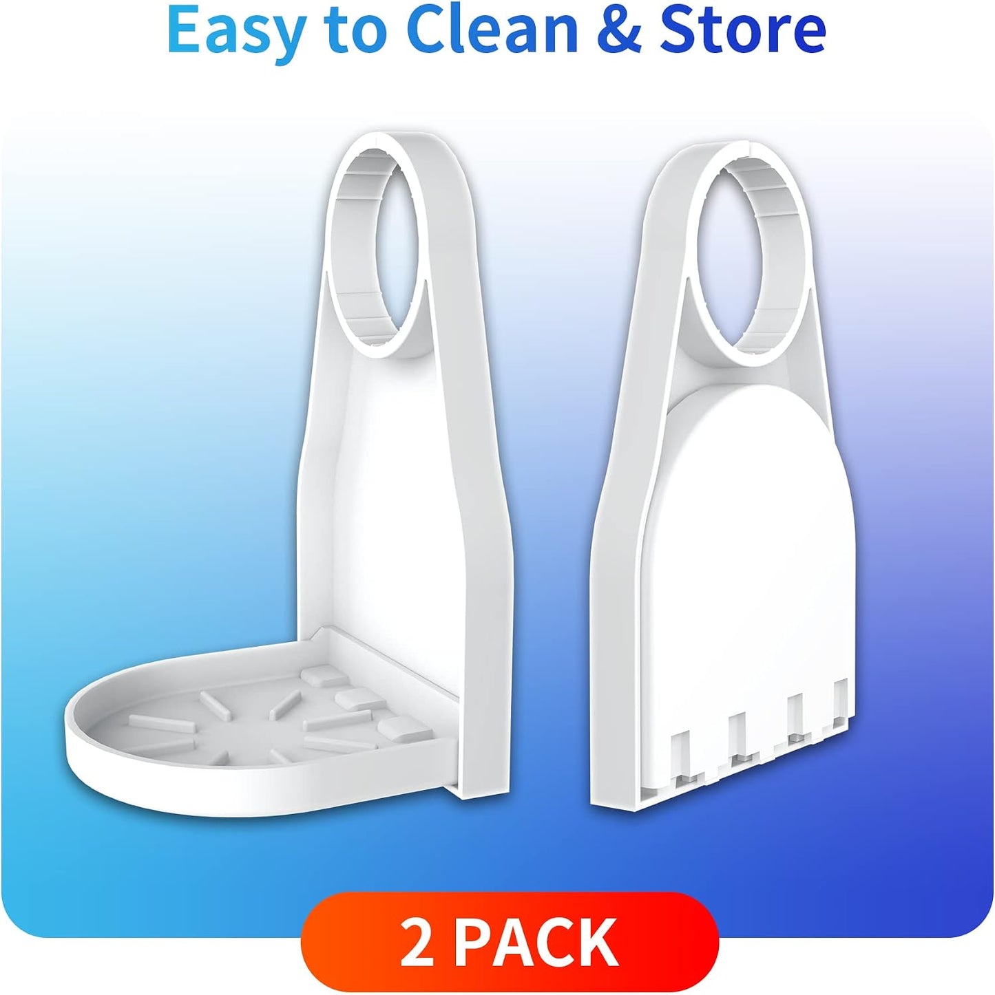 (2 Pack) Laundry Detergent Cup Holder Drip Catcher Organizer Clip Tight on Laundry Bottle Spouts, No More Leaks or Mess with Detergent and Fabric Softener in Laundry Room