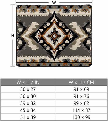 Western Aztec Magnetic Fireplace Cover Decorative Indoor For Brick Fireplace, Rustic Tribal Southwestern Boho Ethnic Insulation Fireplace Blocker Blanket Draft Stop Hot Heat Save Energy, 36"Wx27"H