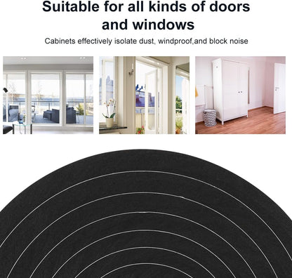 2 Rolls Foam Seal Tape for Door Window Insulation, Soundproof and Shockproof Foam Adhensive Strip, 3/8" Wx3/16 T Single Sided Foam Tape, Cold Air and Draft Closed Cell Seal Strip,Total 32FT