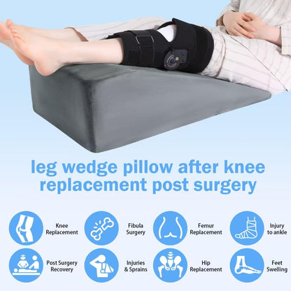 ROYALAY Leg Elevation Pillows for After Surgery, Knee Surgery Recovery Equipment with Handle, Leg Lifter Blood Circulation, Knee Replacement Recovery Aids for Hip Foot Ankle, Single