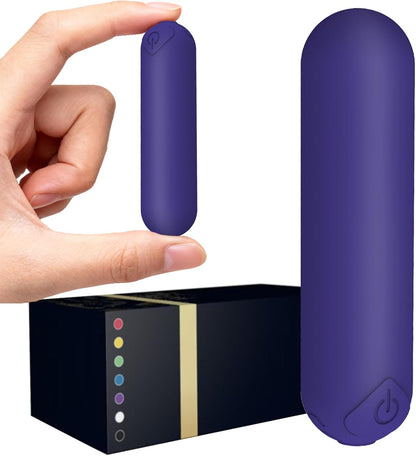 Mini Handheld Electric Back Massager Waterproof Quite Massager, Portable Massager for Back Neck Shoulder Body,Light Purple