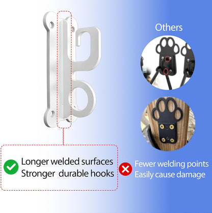 ESPETS Dog Tie-Out Leash Holder for Wall, Pet Leash & Accessory Hook（Black） | Sturdy Metal, Heart-shaped Decorative Organization, Lovely Dog Tether Holder, Durable Pet Leash and Accessory Holder