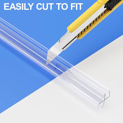 Yecaye 3 Pack 3/8" x 39" Shower Door Bottom Seal Strip, Shower Door Sweep | Shower Door Sweep for 3/8'' (10mm) Doors, Frameless Glass Shower Door Seal Strip Stop Shower Leaks and Create a Water Barrier