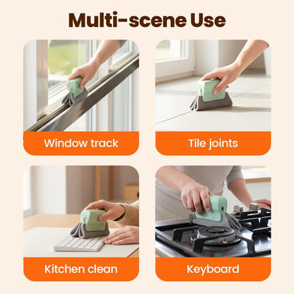 Magic Window Track Cleaner, Window Groove Cleaning Brush Tools Set, Cleaner Brushes for Window lides Gaps Tile Lines Shutter Slats Car Vents & Narrow Gaps (3PC Mix)