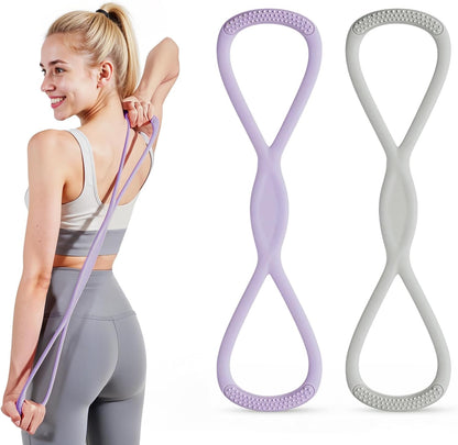 Figure 8 Resistance Band, Figure 8 Resistance Bands for Women Men,Resistance Band Figure for Working Out, Non-Slip Handles, Home Gym, Yoga & Physical Therapy