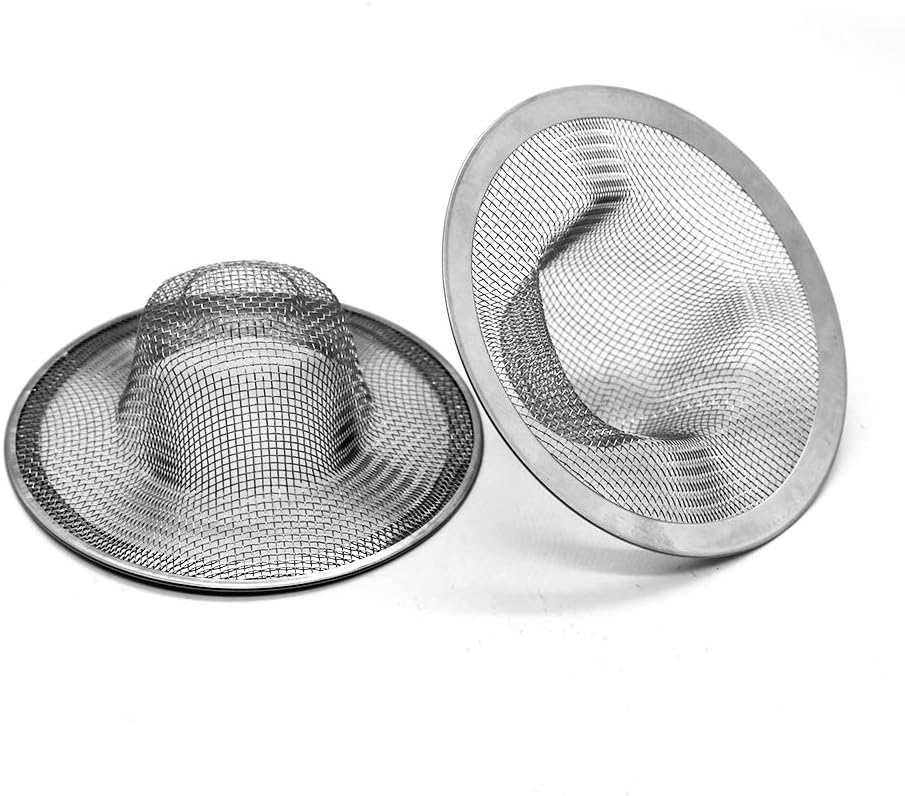 Shower Hair Drain Catcher, Stainless Steel Hair Catcher for Sink Bathroom Tub Drain Hair Catcher By Lechay (2pc)