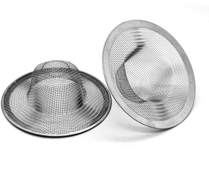 Shower Hair Drain Catcher, Stainless Steel Hair Catcher for Sink Bathroom Tub Drain Hair Catcher By Lechay (2pc)