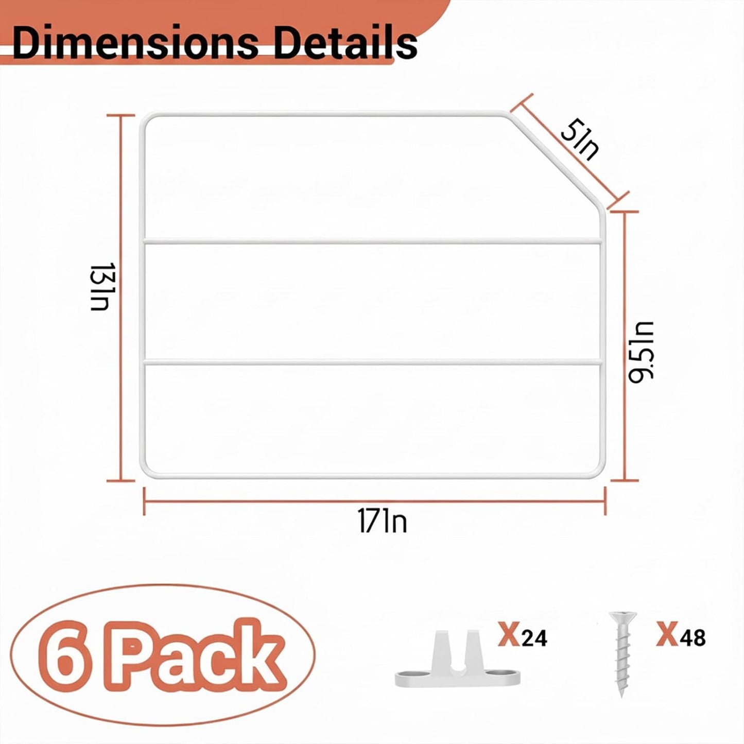 Baking Sheet Organizer Set of 6，17"x13" Vertical Tray Dividers for Kitchen Cabinets，Black Metal Cabinet Divider，Metal Wire Storage for Pans, Baking Trays and Cookware