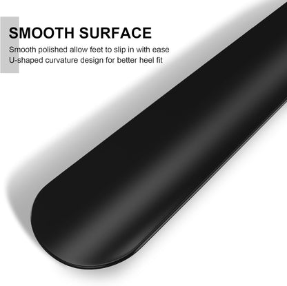 16.5 Inch Long Handle Shoe Horn for Seniors Men Women Kids, Metal Shoe Horns for Boots