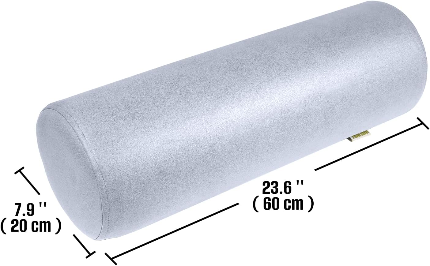 2 Pack Neck Roll Pillow, High-Density Foam Cylinder Bolster Pillow for Neck, Back & Lumbar Support, Ergonomic Round Pillow for Side Sleepers, Sleeping, Removable Washable Cover (7.9''x23.6'' Orange)