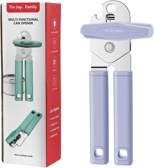 Can Opener Manual, Reinforced Blade, Effortless Knob, Non-Stick (Grape)