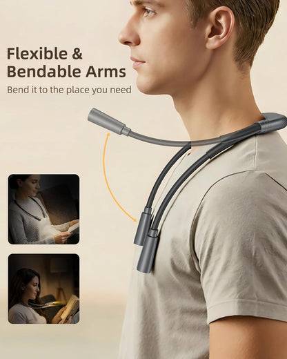 Rechargeable Book Light,3 Colors and Brightness Adjustable Reading Light,Bendable Neck Light,100hrs Long-Lasting,Perfect Reading Lamp Gift for Books in Bed, Knitting,Repairing,Working