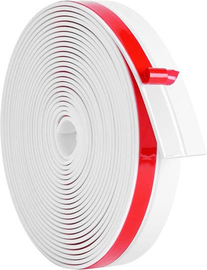ToLanbbt Weather Stripping Silicone Door Seal Strip 2 in x 10 ft Door Draft Stopper Self Adhesive Tape, Side & Bottom Gaps Insulation Seal for Glass Shower Sliding Window, Black