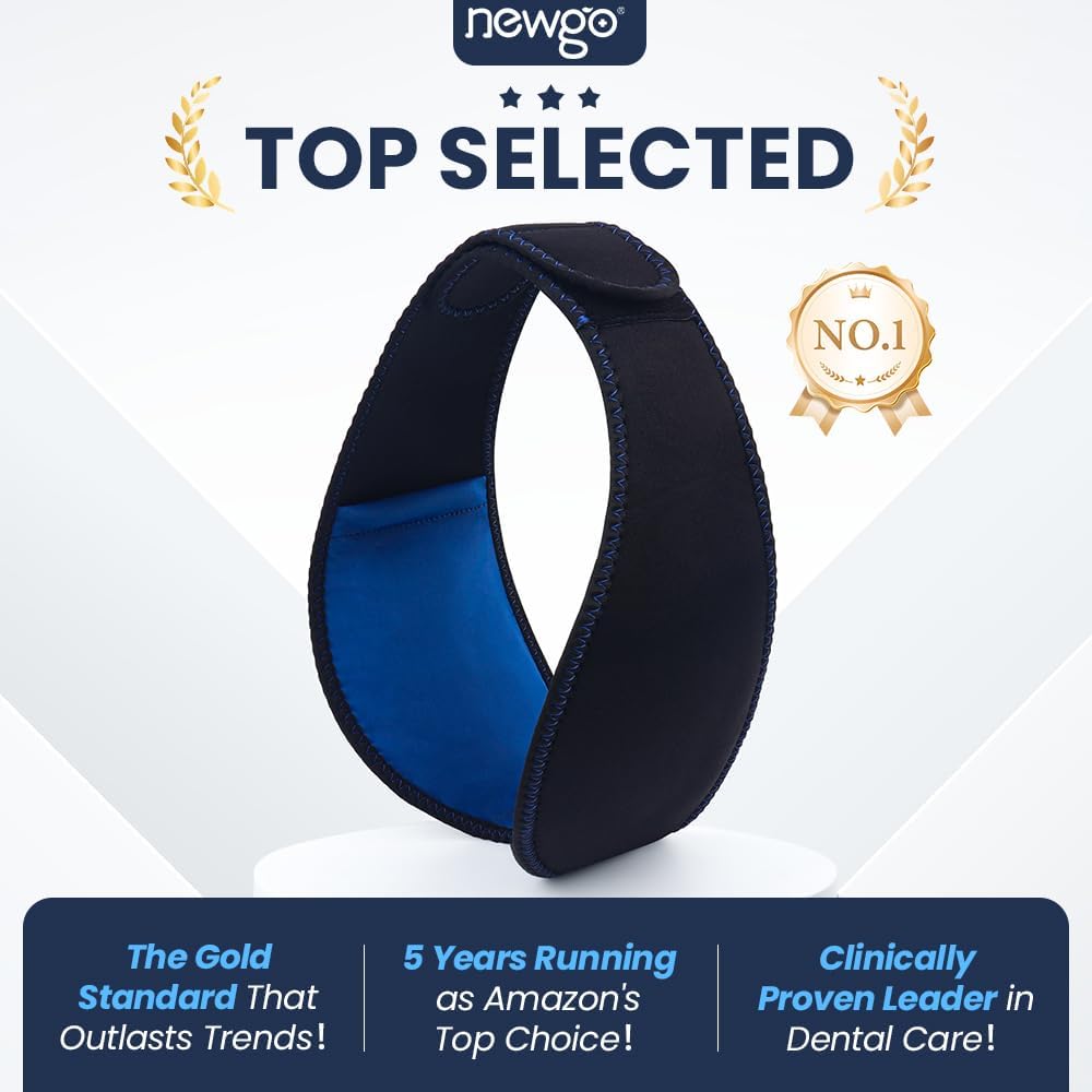 NEWGO Wisdom Teeth Ice Pack Head Wrap for Face Oral Surgery, FSA Eligible | Face Ice Pack with 4 Hot Cold Gel Pack for TMJ, Tooth Extraction, Tonsillectomy Recovery
