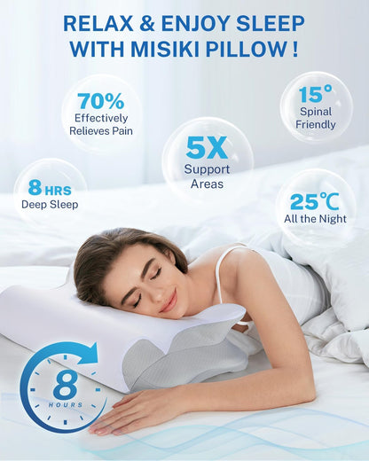 Cervical Neck Pillow for Pain Relief, Butterfly Shape, 24x15 Inch