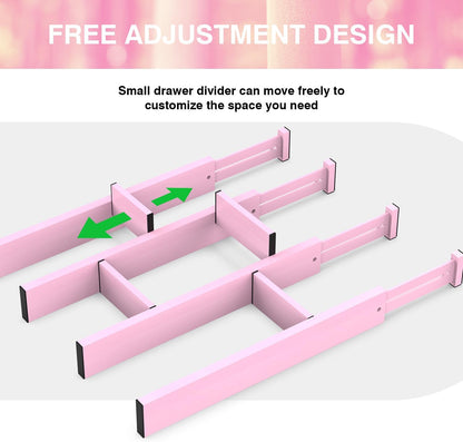 Bamboo Drawer Dividers Organizers, Drawer Separators Splitter,17-22 inches Long Adjustable Spring-loaded Organizer for Large Utensil, Clothes, Tools Drawers(yellow)