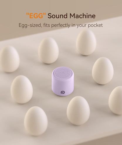 Dreamegg Portable White Noise Machine, 1000mAh Battery, Travel Sleep, Cream | Egg-Sized, 16 Sounds, USB-C, Timer, Baby & Adults, Office Privacy, Gift Use