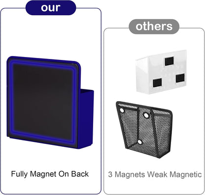 KITANIS Magnetic Pen Holder,2 Pack Magnetic Dry Erase Marker Holder with Generous Compartments,Strong Magnet Storage Marker Pen Pencil Organizer for Refrigerator,Whiteboard,Locker Accessories