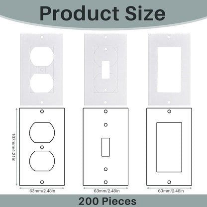 Tondiamo 15 Pcs Outlet Insulation and Draft Sealers Foam Insulation Pads Electrical Outlet Light Switch Covers Wall Gasket (White)