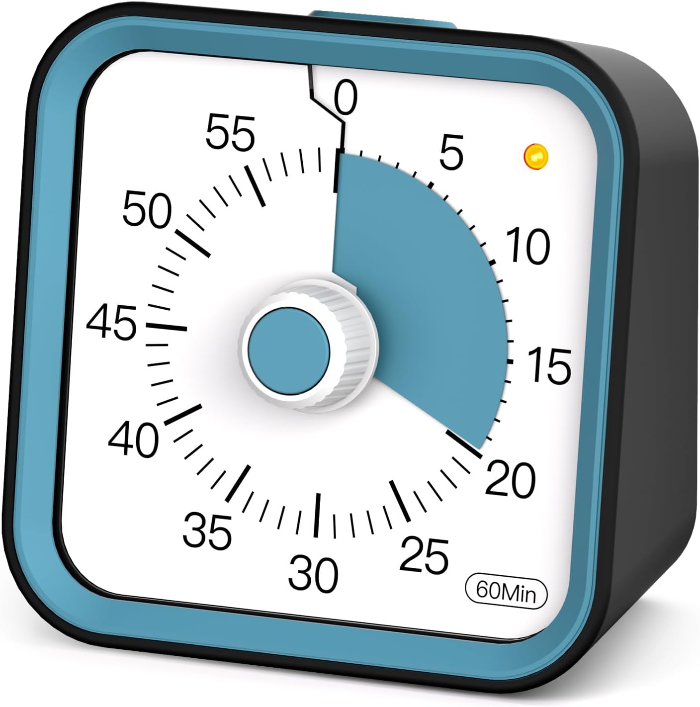 Visual Timer for Kids, Countdown Timer with Pause Function, White | Timer for Kitchen Cooking, Classroom, Study, Toddler, ADHD, Cute Timer Clock, Alarm 3 Volume Levels, Light Indicator