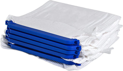 Vakly Large Refillable Ice Bags 6.5 x 14 [Pack of 5] – Reusable Ice Pack with Clamp Closure, Soft Outer Covering & Leak-Resistant Inner Layer for Hospital, Home & Sports Use