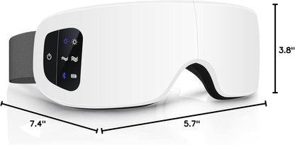 Eye Massager with Heat, Compression, Heated Sleep Mask, Mothers Fathers Day Birthday Gifts for Women Men, Massager Scalp for Eye Strain Relief, Foldable,Comfortable