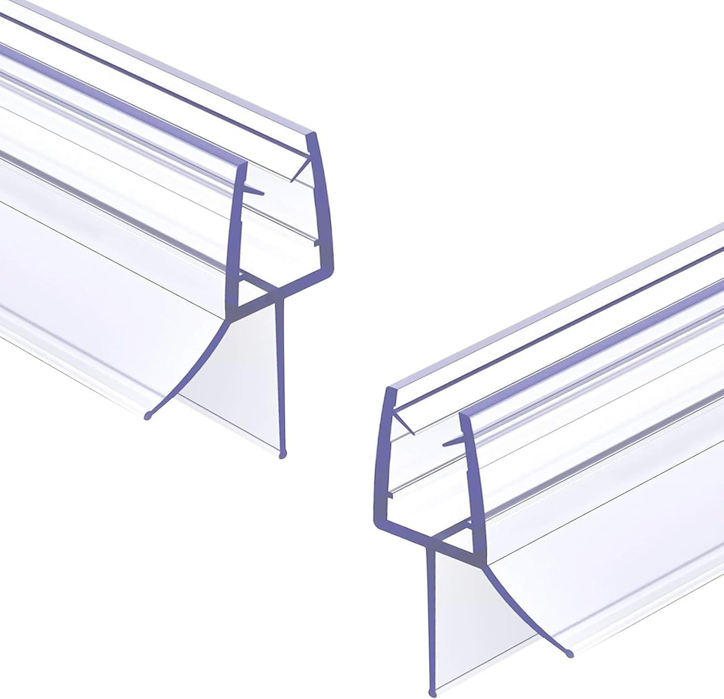 2-Pack 5/16" x 39" Shower Door Bottom Seal Strip, Shower Door Sweep | Frameless Glass Door Seal Strip, Stop Shower Leaks for 5/16" (8mm) Thick Glass