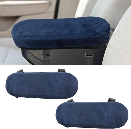 2PCS Car Seat Armrest Covers, Soft & Comfortable Office Chair Arm Pad, Anti-Scratch Car Armrest Cushion, Universal Car Armrest Pillow Protector Cover for Most Cars (Black)