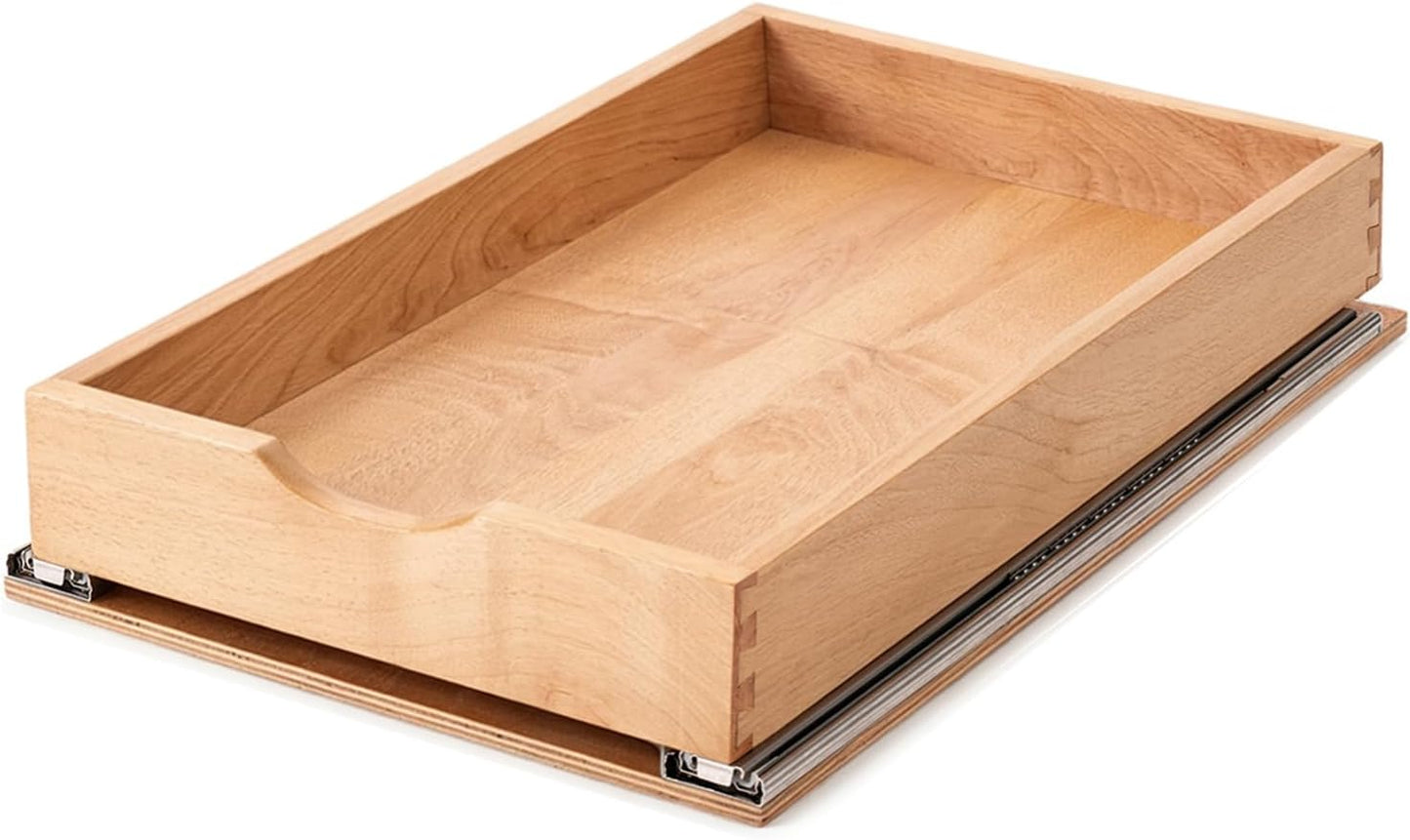 Pull Out Cabinet Drawers - 9x2 Size Options (10-29'W,18-21'D), Pre-Assembled with Soft Close Slides, Solid Beechwood, Easy Installation(10'W x 18'D)