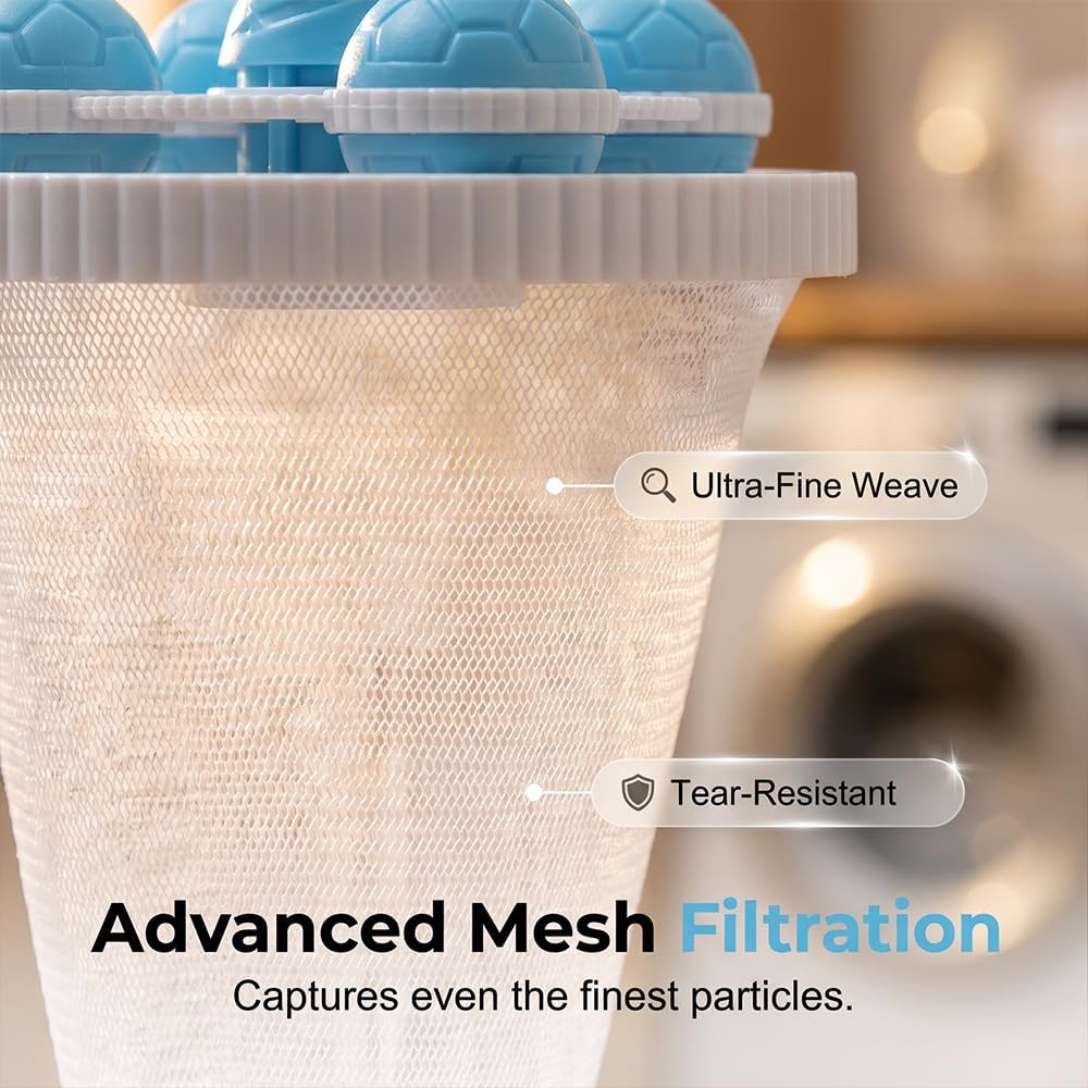 5 pcs Washing Machine Hair Filter Mesh Bags Reusable Pet Hair Collector | Reusable Floating Washing Machine Filter Bags Floating Hair Filtering Mesh Removal